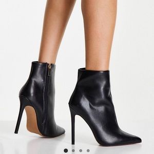 ASOS Design Emerald High Heeled Boot-Wide Fit